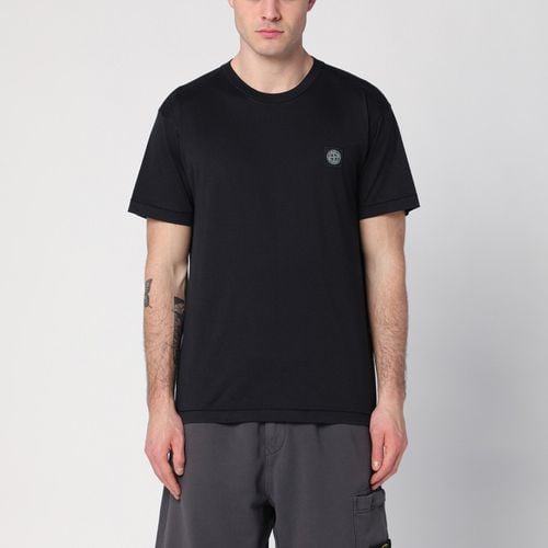 Cotton T-shirt with logo patch - Stone Island - Modalova