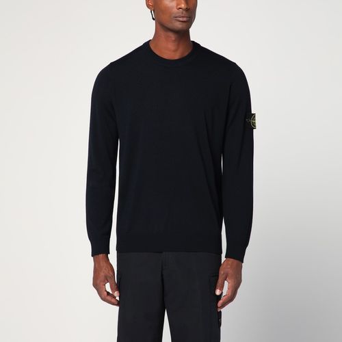 Marineblauer Wollpullover - Stone Island - Modalova
