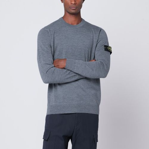 Rauchgrauer Wollpullover - Stone Island - Modalova