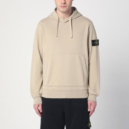 Felpa con cappuccio beige - Stone Island - Modalova