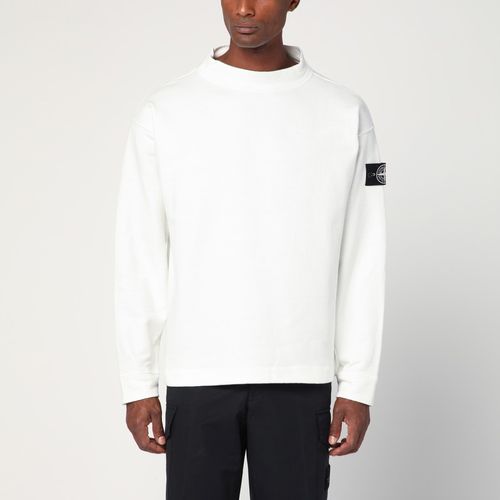 Weißes Sweatshirt mit Kraterkragen - Stone Island - Modalova