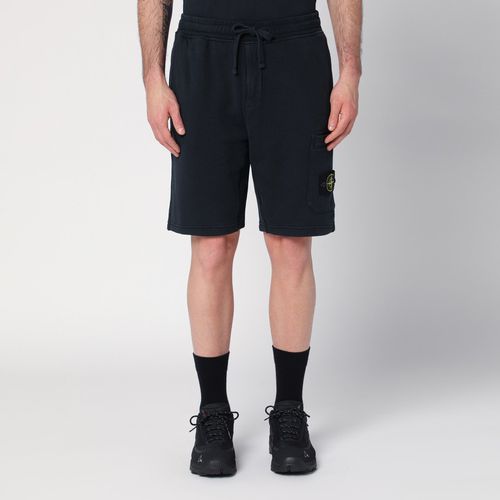 Marineblaue Bermudashorts aus Baumwolle - Stone Island - Modalova