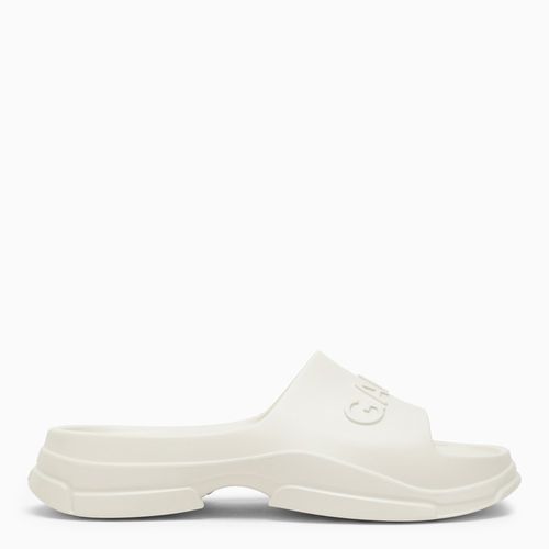 White rubber slipper with logo - GANNI - Modalova