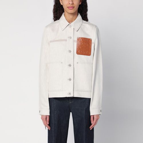 Écru cotton and linen jacket - Loewe - Modalova