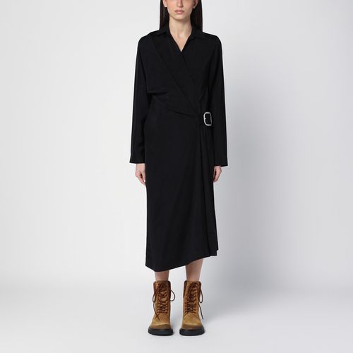 Black viscose belted dress - Loewe - Modalova