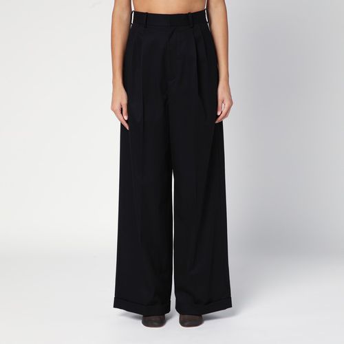 Black pleated wide trousers - Loewe - Modalova