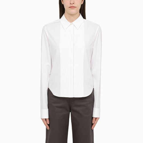 Camicia plissettata bianca in cotone - Loewe - Modalova