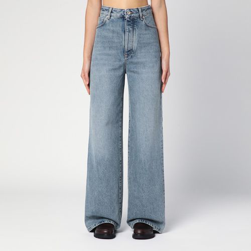 Jeans a vita alta in denim slavato - Loewe - Modalova