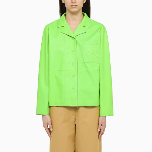 Camicia bowling verde in nappa - Loewe - Modalova