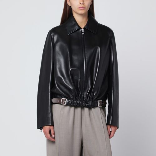 Ruched leather jacket with belt - Loewe - Modalova