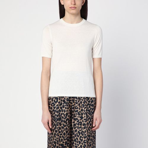 White silk and cashmere crew-neck t-shirt - Max Mara - Modalova