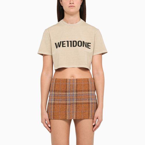 T-shirt cropped beige - We11done - Modalova