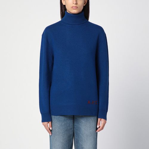 Blauer Rollkragenpullover aus Wolle - A.P.C. - Modalova