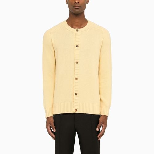 Cream wool and cashmere cardigan - Prada - Modalova