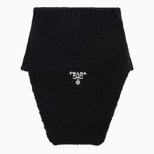 Blue cashmere neck warmer with logo - Prada - Modalova