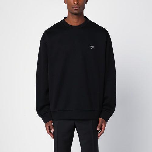 Crew-neck sweatshirt with triangle logo - Prada - Modalova