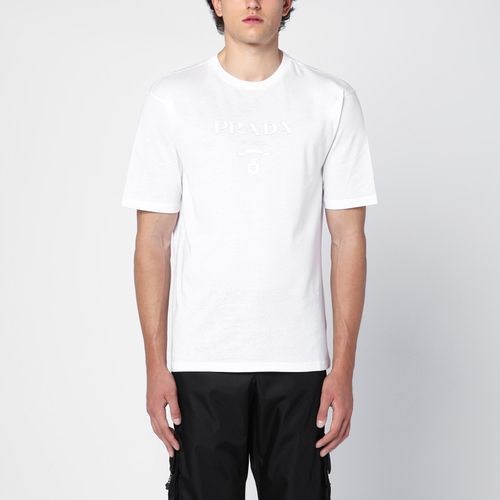 White cotton T-shirt with logo - Prada - Modalova