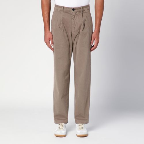 Dove-coloured cotton trousers - DEPARTMENT 5 - Modalova