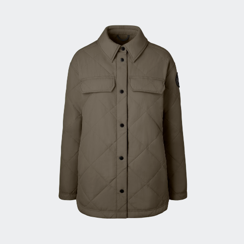 Albany Quilted Shirt Jacket Black Label (Women, , L) - Canada Goose - Modalova