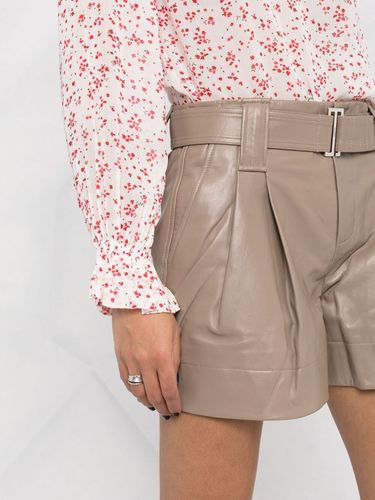 Pantalones cortos con pinzas y cinturón - GANNI - Modalova