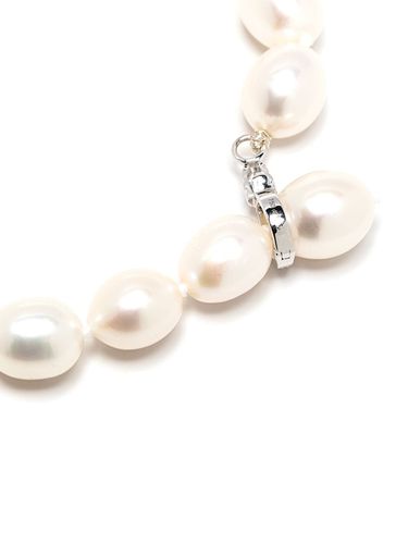 Pulsera en oro blanco de 14kt con perlas - Lauren Rubinski - Modalova