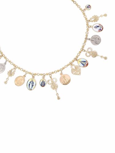 Collar con medallón en oro de 18kt - Dolce & Gabbana - Modalova