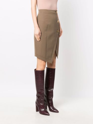 Falda de cintura alta asimétrica - Balmain - Modalova