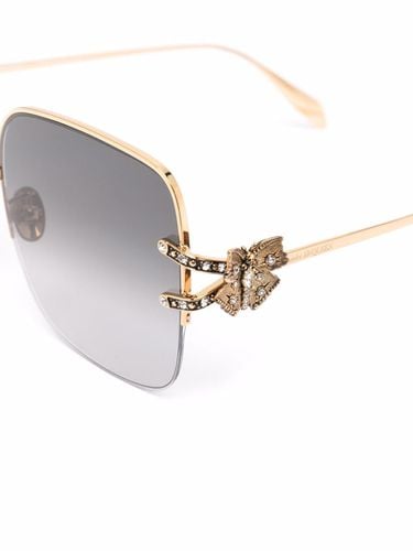 Gafas de sol oversize con montura cuadrada - Alexander McQueen Eyewear - Modalova