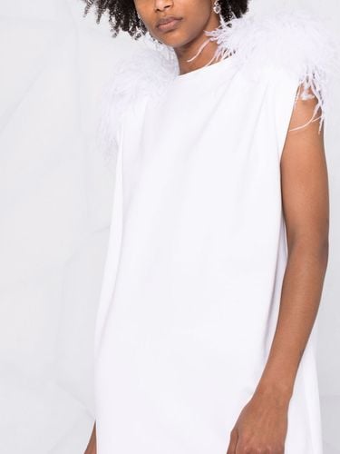 Vestido estilo túnica con ribete de plumas - AREA - Modalova