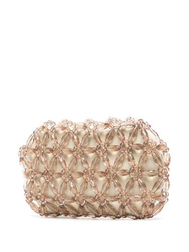 Faceted-bead embellished clutch bag - 0711 - Modalova