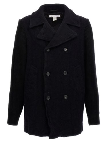 Double-breasted Wool Coat - Comme des Garçons Shirt - Modalova