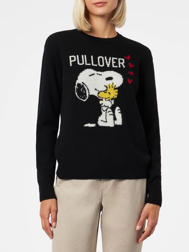 Woman Crewneck Sweater With Snoopy And Woodstock Print Snoopy Peanuts Special Edition - MC2 Saint Barth - Modalova