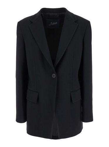 Bella Single-breasted Jacket With Notched Revers In Wool Stretch Woman - The Seafarer - Modalova