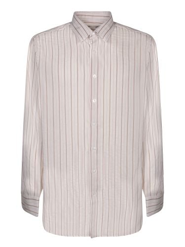 Striped Silk Viscose Shirt - Lardini - Modalova