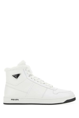 Prada White Leather Sneakers - Prada - Modalova