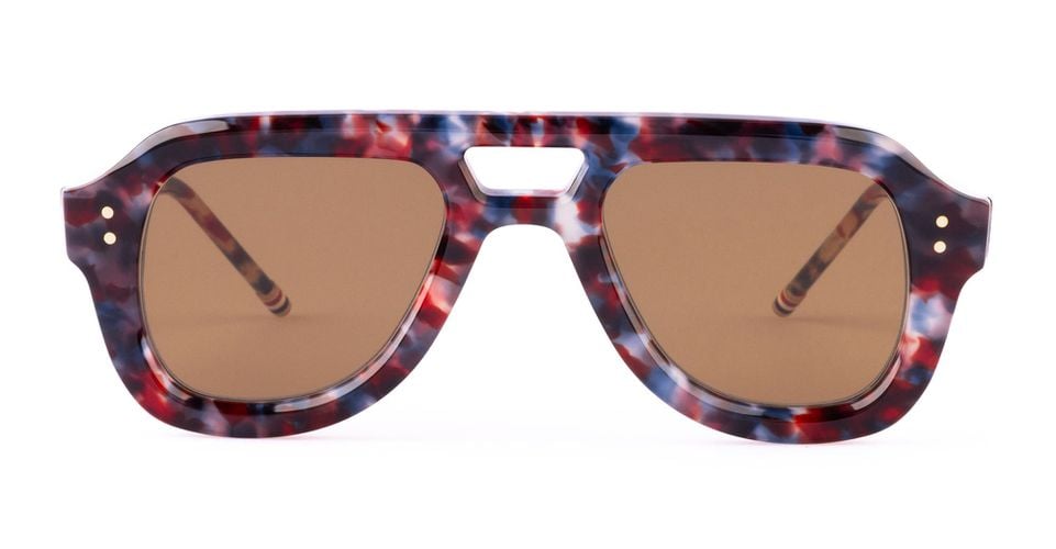 Rectangular Aviator Sunglasses - Rwb Tortoise Sunglasses - Thom Browne - Modalova