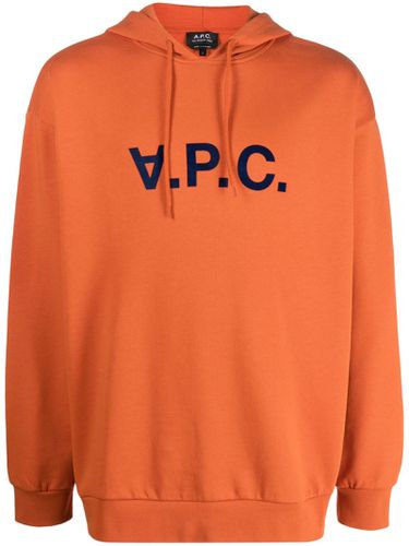 A. P.C. Logo Printed Drawstring Hoodie - A.P.C. - Modalova