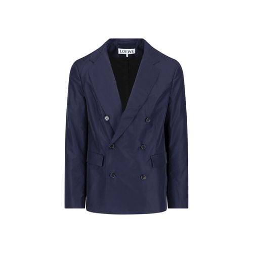 Double Breasted Wool Blend Blazer - Loewe - Modalova