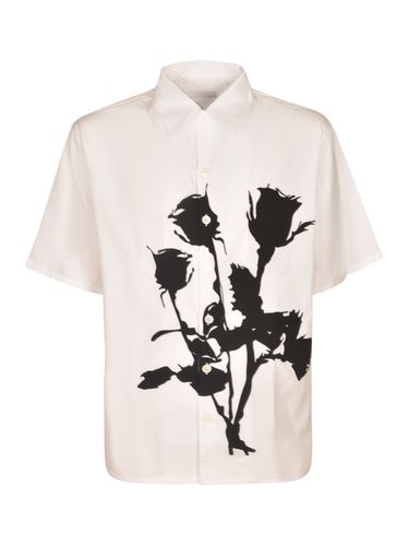 Rose-appliqué Short-sleeved Shirt - Prada - Modalova