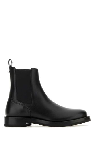 Black Leather Rockstud Ankle Boots - Valentino Garavani - Modalova