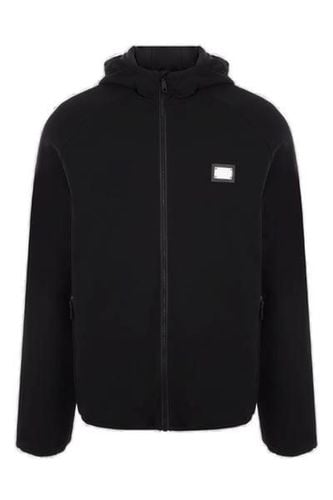 Logo-plaque Zipped Hooded Jacket - Dolce & Gabbana - Modalova