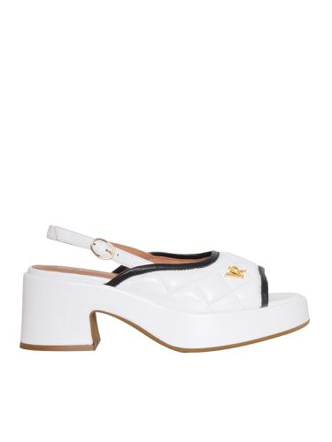 Via Roma 15 White Leather Sandals - Via Roma 15 - Modalova