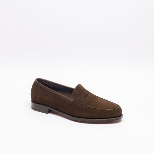 Mocca Suede Penny Loafer - Edward Green - Modalova