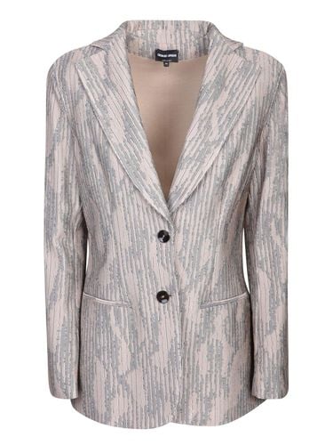 Jacquard Single-breasted Jacket - Giorgio Armani - Modalova