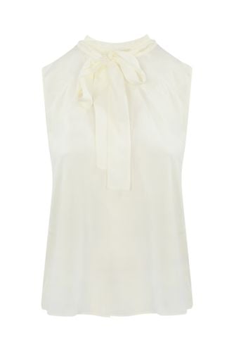 Crepe De Chine Top With Bow - Max Mara Studio - Modalova