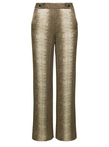 High-waisted Pants With Animalier Print In Viscose Woman - TwinSet - Modalova