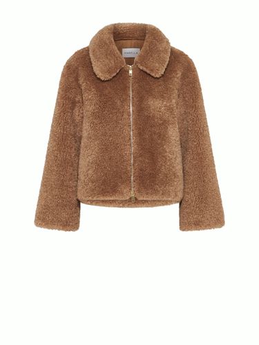 Marella Brown Teddy Jacket With Zip - Marella - Modalova