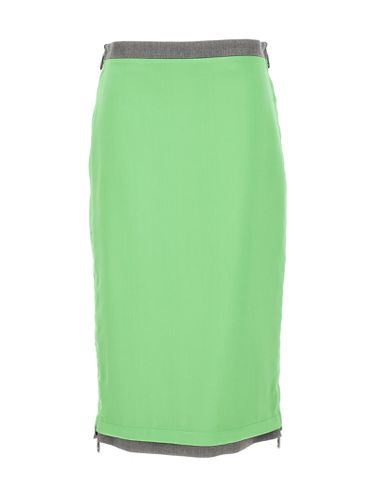 Fendi Satin And Gabardine Skirt - Fendi - Modalova