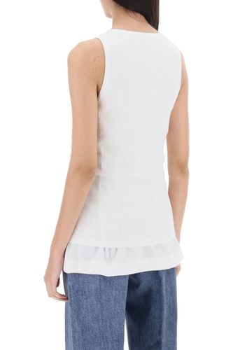 Double-layered Ribbed Tank Top With Crystals And Sequins - Bottega Veneta - Modalova