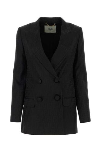 Fendi Embroidered Satin Blazer - Fendi - Modalova